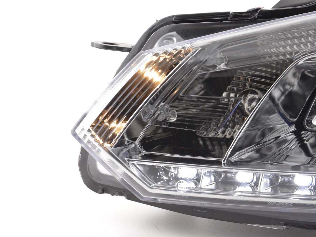 Scheinwerfer Set Daylight LED Tagfahrlicht VW Golf 6 Typ 1K 08- chrom für Rechtslenker Scheinwerfer Set Daylight LED Tagfahrlicht VW Golf 6 Typ 1K 08- chrom für Rechtslenker